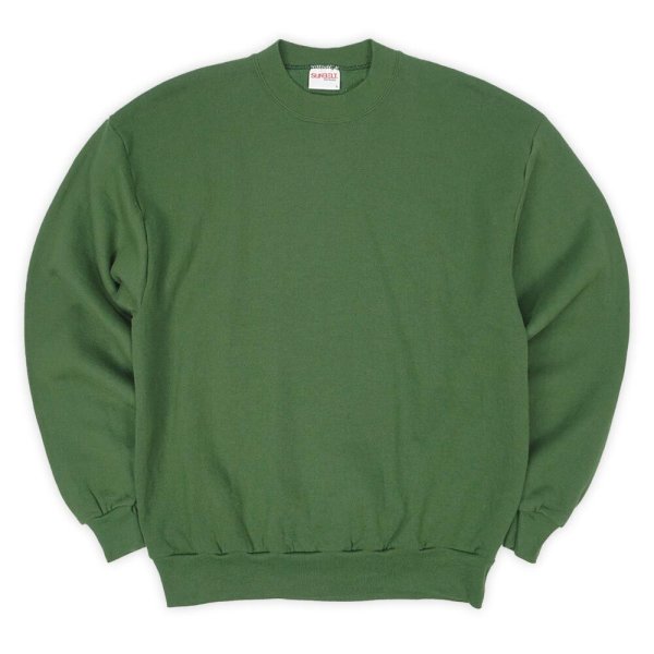 画像1: 90's SUNBELT ブランクスウェット "OLIVE / MADE IN USA" (1)