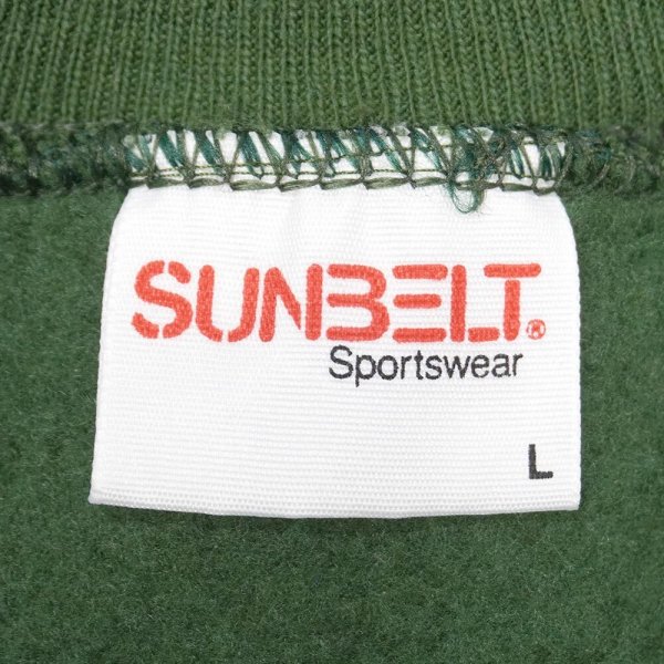 画像2: 90's SUNBELT ブランクスウェット "OLIVE / MADE IN USA" (2)