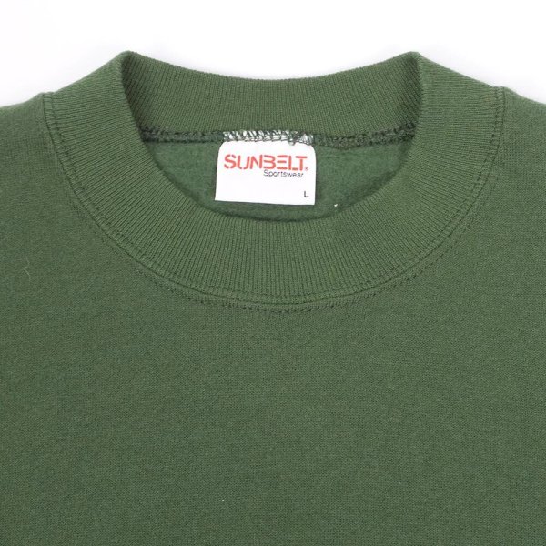 画像3: 90's SUNBELT ブランクスウェット "OLIVE / MADE IN USA" (3)
