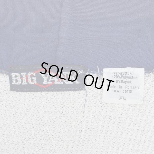 画像2: 70's BIG YANK 裏サーマル フルジップ スウェットパーカー "Fade Navy / MADE IN ROMANIA" (2)