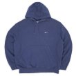 画像1: 00's NIKE スウォッシュロゴ刺繍 スウェットパーカー "FADE NAVY" (1)