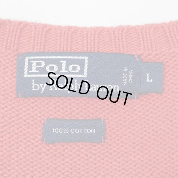 画像2: 90's Polo Ralph Lauren コットンニット "PINK" (2)