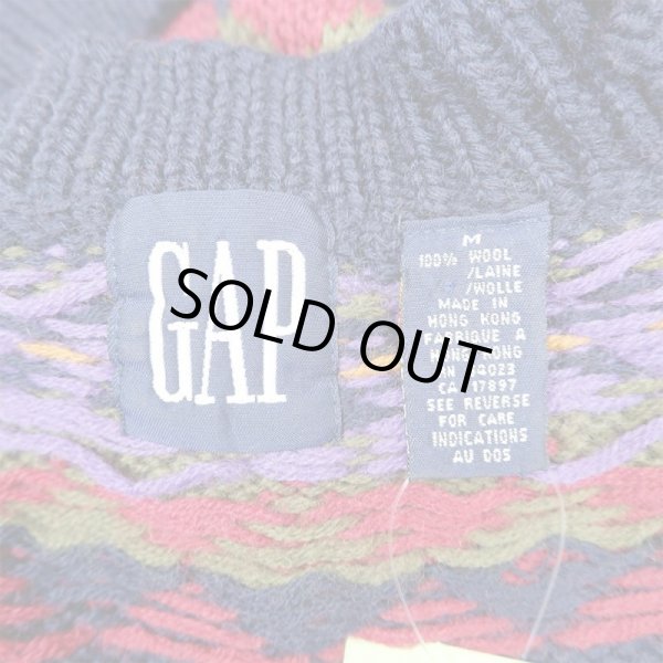 画像3: 90's OLD GAP 総柄 ウールニット (3)