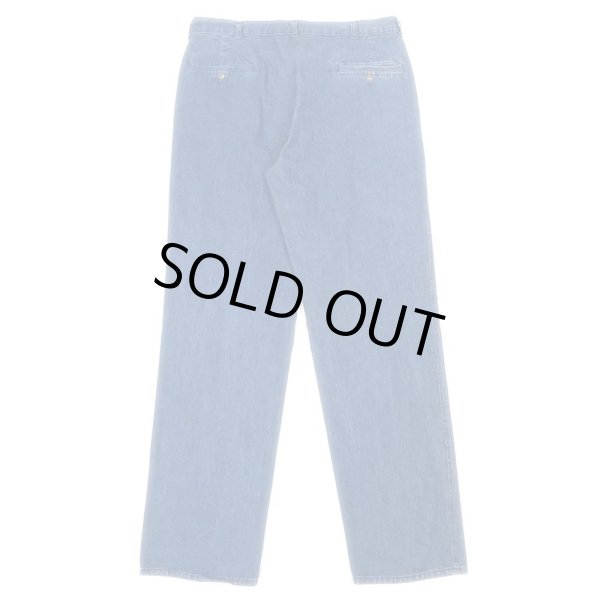 画像2: Early 90's Polo Ralph Lauren 2タック デニムトラウザー "MADE IN USA / DEADSTOCK" (2)