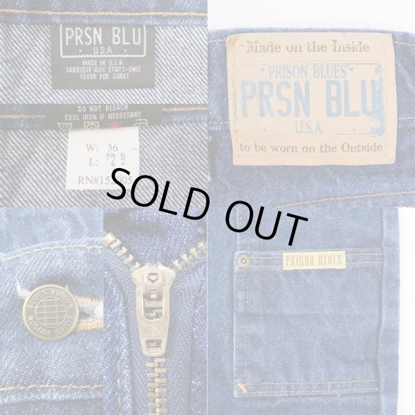 画像3: 00's PRISON BLUES デニムロガーパンツ “W36 L29 / MADE IN USA” (3)