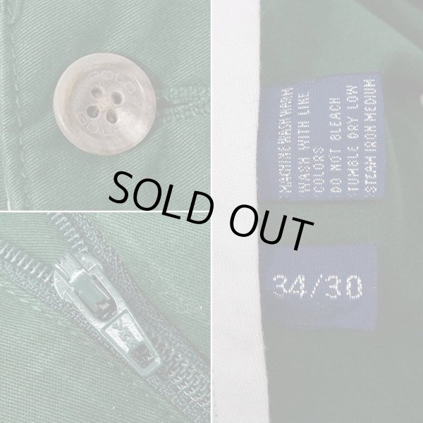 画像5: 90's Polo Ralph Lauren 2タック チノトラウザ― “Classic Golf Pant / GREEN” (5)