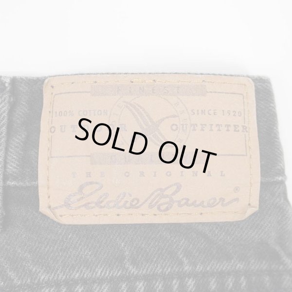 画像3: 90's Eddie Bauer ブラックデニムパンツ "W36 L30 / MADE IN USA" (3)