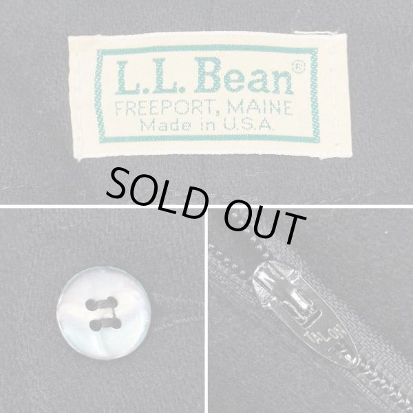 画像3: 80's L.L.Bean 2タック ウールトラウザー "BLACK / MADE IN USA" (3)