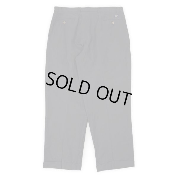 画像2: 90's DOCKERS 2タック コットンリネントラウザー "MADE IN USA / BLACK / W36 L29" (2)