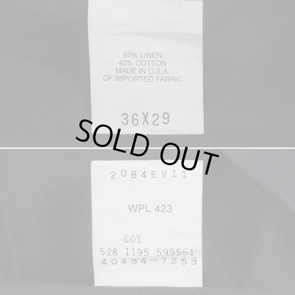 画像4: 90's DOCKERS 2タック コットンリネントラウザー "MADE IN USA / BLACK / W36 L29" (4)