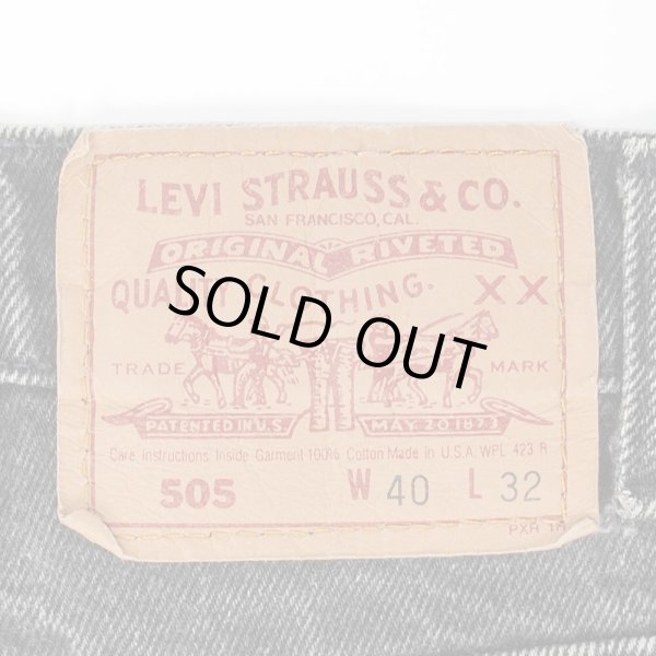 画像3: Early 90's Levi's 505 サルファ染め ブラックデニムパンツ "MADE IN USA / W40 L32" (3)