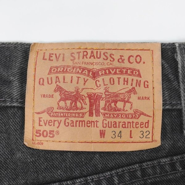 画像3: Early 00's Levi's 505 ブラックデニムパンツ "W34 L32" (3)