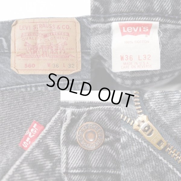 画像3: 90's Levi's 560 ブラックデニムパンツ "MADE IN USA" (3)