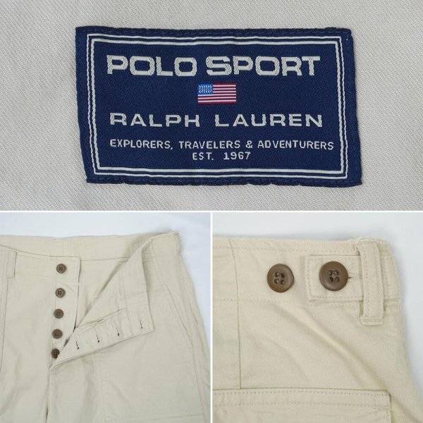 画像3: 90's POLO SPORT コットンベイカーショーツ (3)