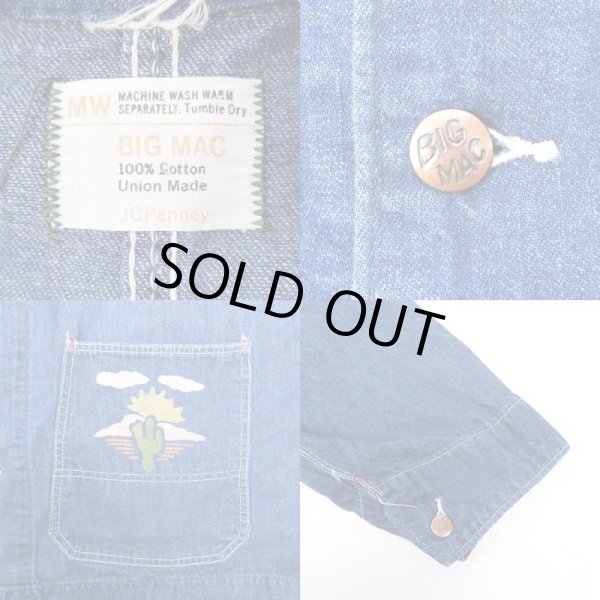 画像3: 70's BIG MAC デニムカバーオール “真紺 / ハンドペイント” (3)