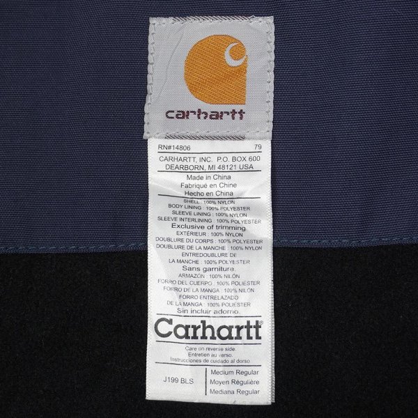 画像2: 00's Carhartt フリースライナー ナイロンワークジャケット “J199 BLS” (2)