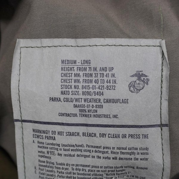 画像2: 00's USMC ECWCS GEN2 ウッドランドカモ柄 GORE-TEX PARKA "MEDIUM-LONG" (2)
