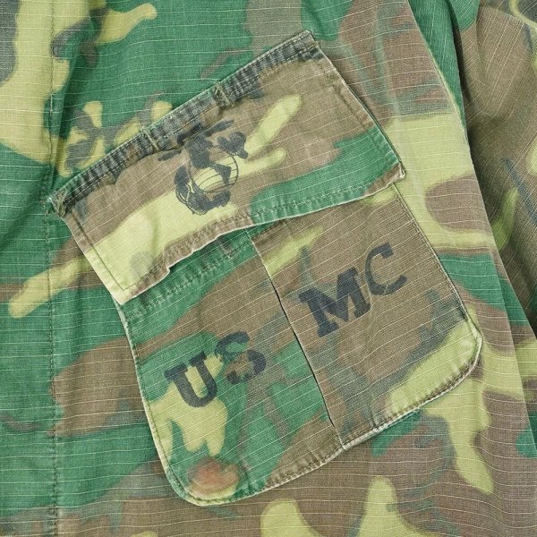 画像3: 60's USMC ERDL ジャングルファティーグジャケット "グリーンリーフカモ / MEDIUM-REGULAR" (3)