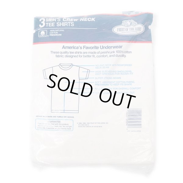 画像2: 80's FRUIT OF THE LOOM 無地Tシャツ 3枚セット “DEADSTOCK / MADE IN USA” (2)