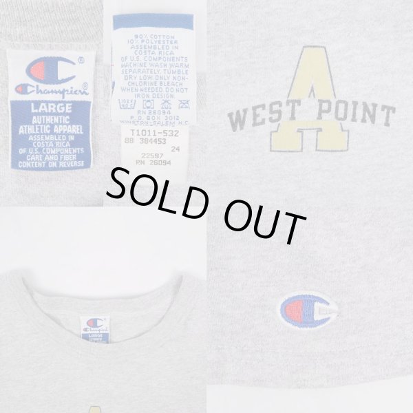 画像2: 90-00's Champion プリントTシャツ "WEST POINT" (2)