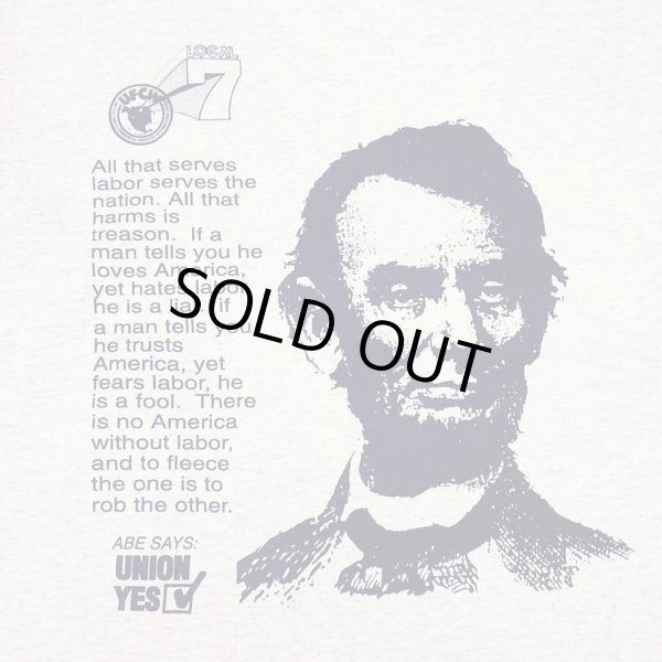 画像3: 90's Abraham Lincoln プリントTシャツ "MADE IN USA / DEADSTOCK" (3)