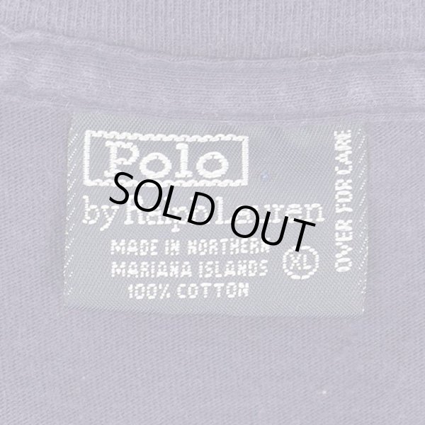 画像2: 90's Polo Ralph Lauren ポケットTシャツ "FADE NAVY" (2)