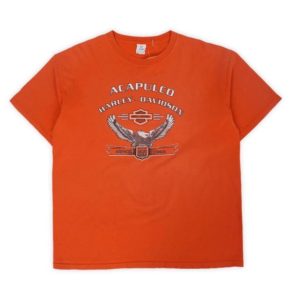 画像1: 00's HARLEY DAVIDSON 両面プリントTシャツ “ORANGE” (1)