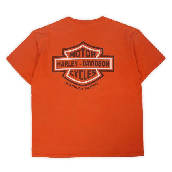 画像2: 00's HARLEY DAVIDSON 両面プリントTシャツ “ORANGE” (2)