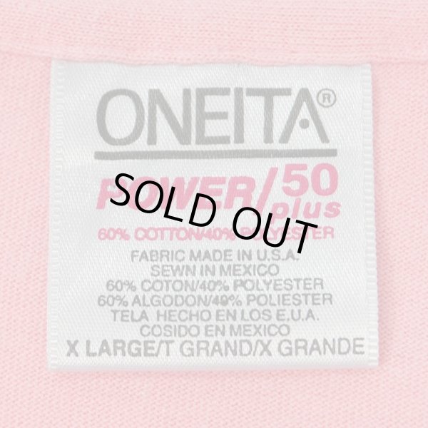 画像2: 90's ONEITA ブランクTシャツ "PINK / FABRIC MADE IN USA" (2)