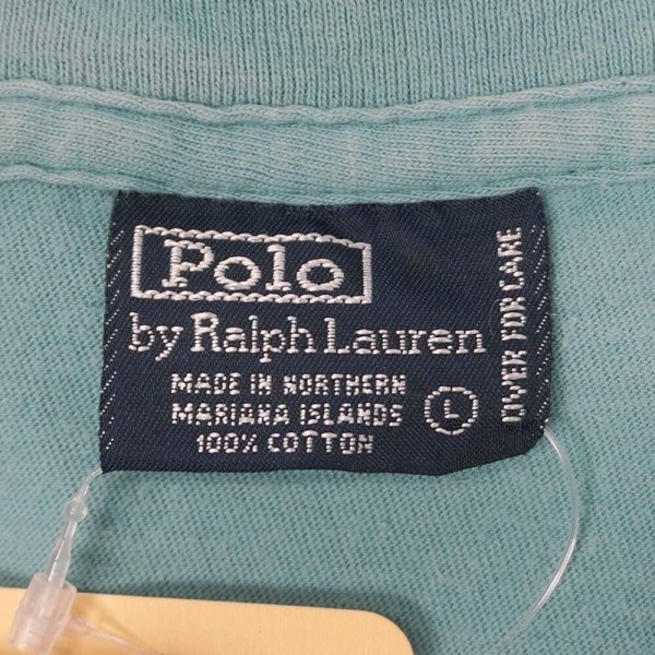 画像2: 90's Polo Ralph Lauren ポケットTシャツ "BLUE" (2)