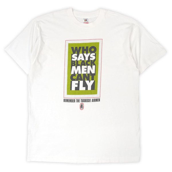 画像1: 90's REMENBER THE TUSKEGEE AIRMEN メッセージプリントTシャツ "MADE IN USA" (1)