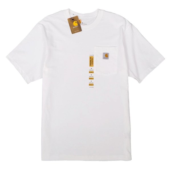 画像1: 新品 Carhartt K87 ポケットTシャツ “ORIGINAL FIT / WHITE” (1)