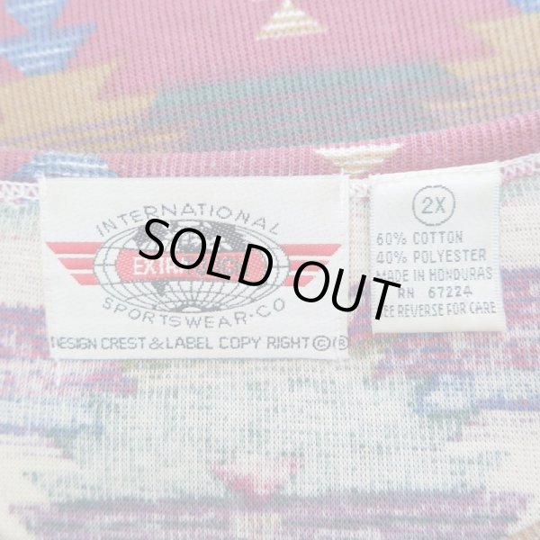 画像2: 90's EXTRA TOUCH ネイティブ柄 L/S カットソー (2)