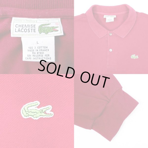 画像3: 80's LACOSTE L/S ポロシャツ "MADE IN FRANCE / SIZE 7" (3)