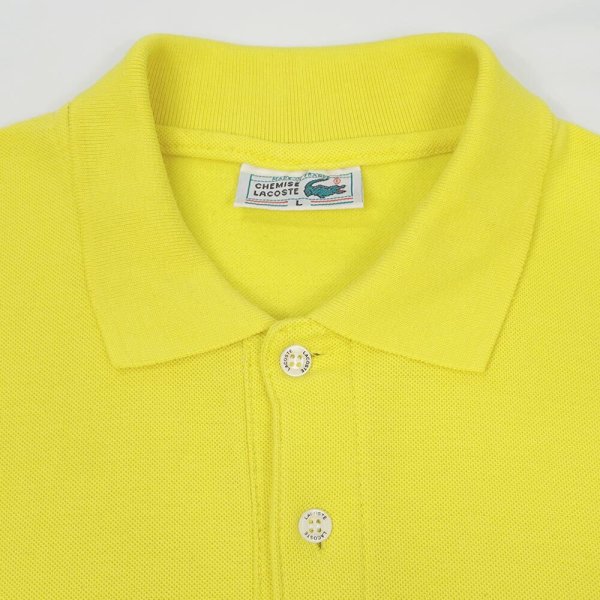 画像4: 80's LACOSTE ポロシャツ "MADE IN FRANCE / YELLOW" (4)