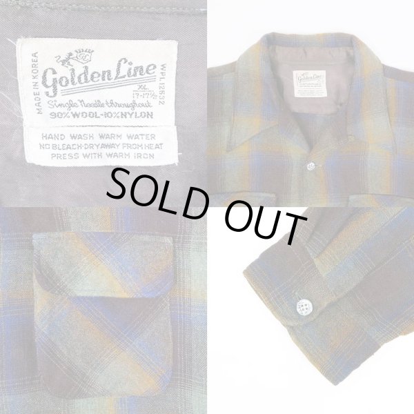 画像3: 60-70's Golden Line オープンカラー ウールシャツ (3)