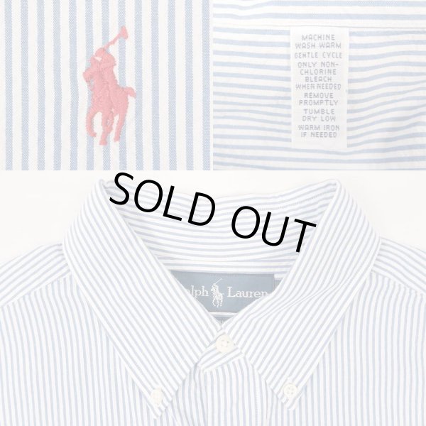 画像4: 00's Polo Ralph Lauren S/S ボタンダウンシャツ “シアサッカー / CLASSIC FIT” (4)