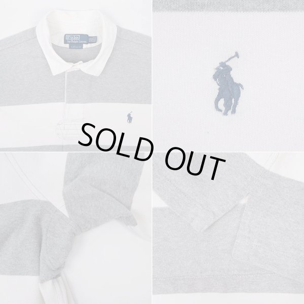 画像3: 90's Polo Ralph Lauren ワイドボーダー柄 ラガーシャツ (3)
