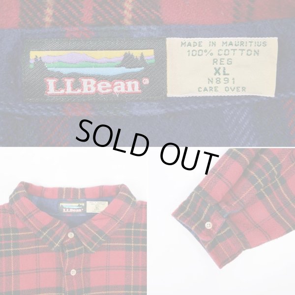 画像4: 90's L.L.Bean ダブルフェイス プルオーバーネルシャツ (4)