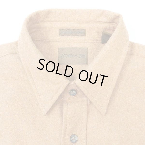 画像3: 00's ST.JOHN'S BAY シャモアクロス ワークシャツ “CAMEL / DEADSTOCK” (3)