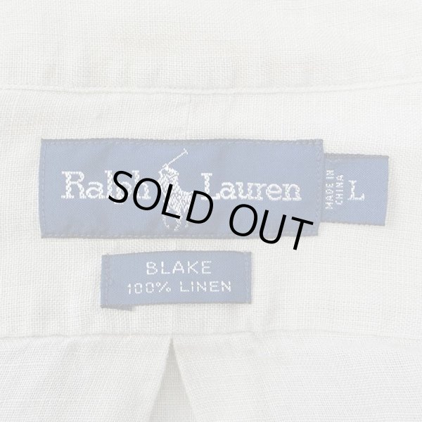 画像2: 90's Polo Ralph Lauren リネンボタンダウンシャツ "BLAKE" (2)