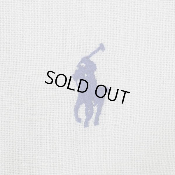 画像4: 90's Polo Ralph Lauren リネンボタンダウンシャツ "BLAKE" (4)