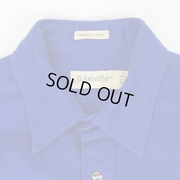 画像3: 90's ST.JOHN’S BAY シャモアクロス ワークシャツ “BLUE” (3)