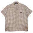 画像1: Late 90's Dickies S/S オープンカラーシャツ "BROWN Plaid" (1)
