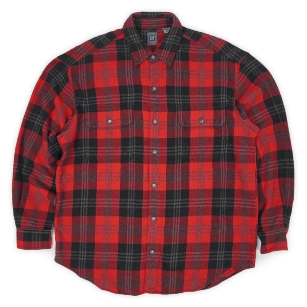 画像1: 00's OLD GAP ウールワークシャツ (1)