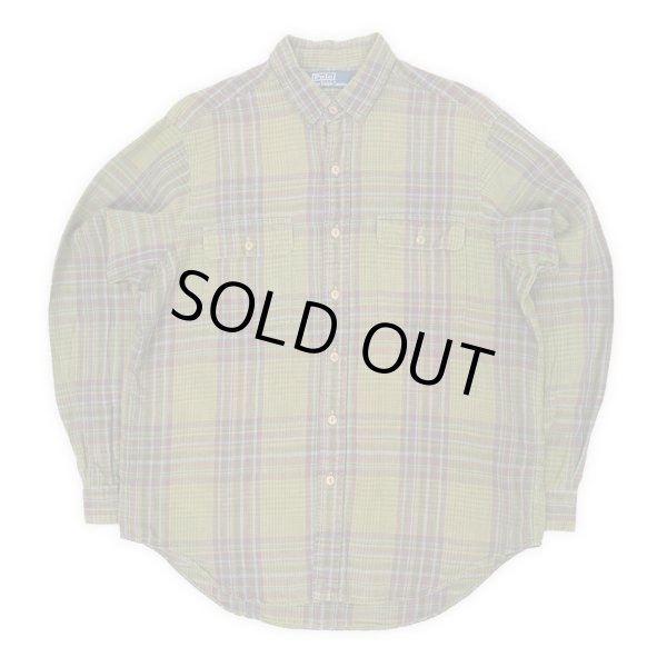 画像1: 90's Polo Ralph Lauren リネンワークシャツ (1)