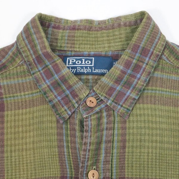 画像3: 90's Polo Ralph Lauren リネンワークシャツ (3)