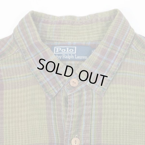 画像3: 90's Polo Ralph Lauren リネンワークシャツ (3)