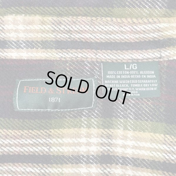 画像2: 00's FIELD & STREAM ヘビーネルシャツ "Black Plaid" (2)