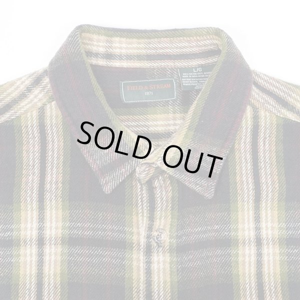 画像3: 00's FIELD & STREAM ヘビーネルシャツ "Black Plaid" (3)